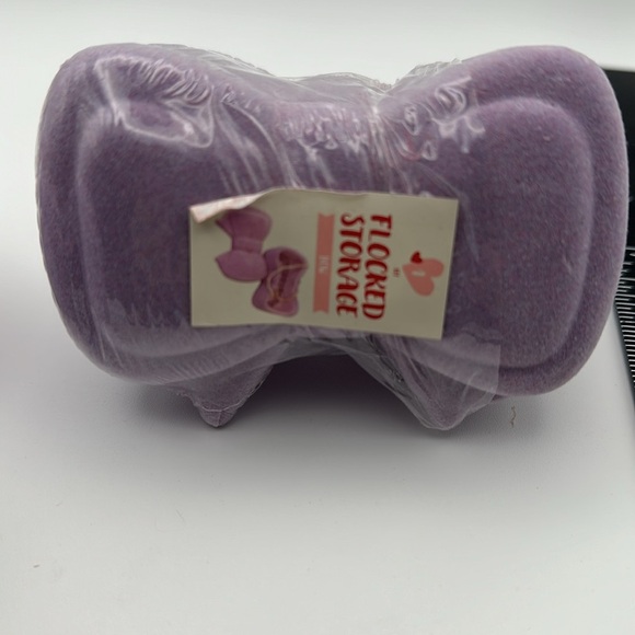 Set of 2 flocked storage bow containers - Picture 4 of 6